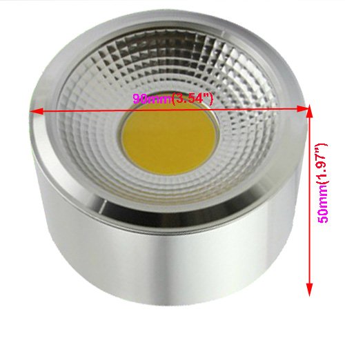 7W LED Ceiling Down Light with COB Chipset - Pure White 3000K-6500K Adjustable - Energy Saving Recessed Lighting for Bedroom, Kitchen, Hallway, and Office