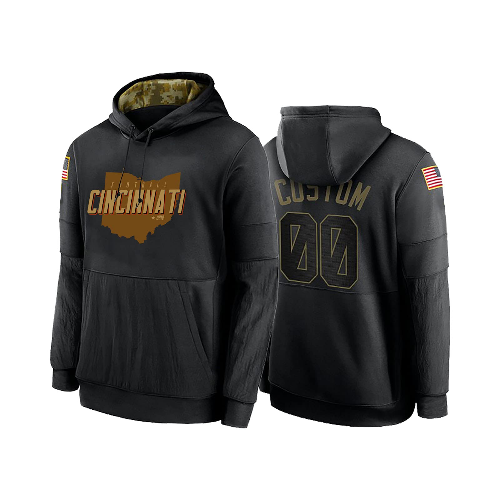 Custom Football Team Hoodies - Personalized Name & Number Pullover Sweatshirts for Men & Women | Fan Apparel for Game Day, Tailgating & Casual Wear