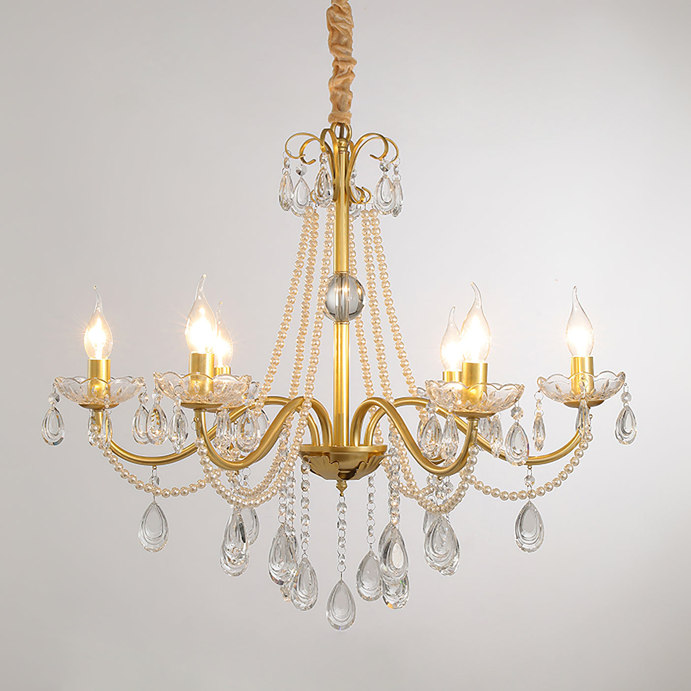Elegant Allegri Crystal Chandelier - Modern Luxury Ceiling Light Fixture for Dining Room, Living Room & Bedroom Decor