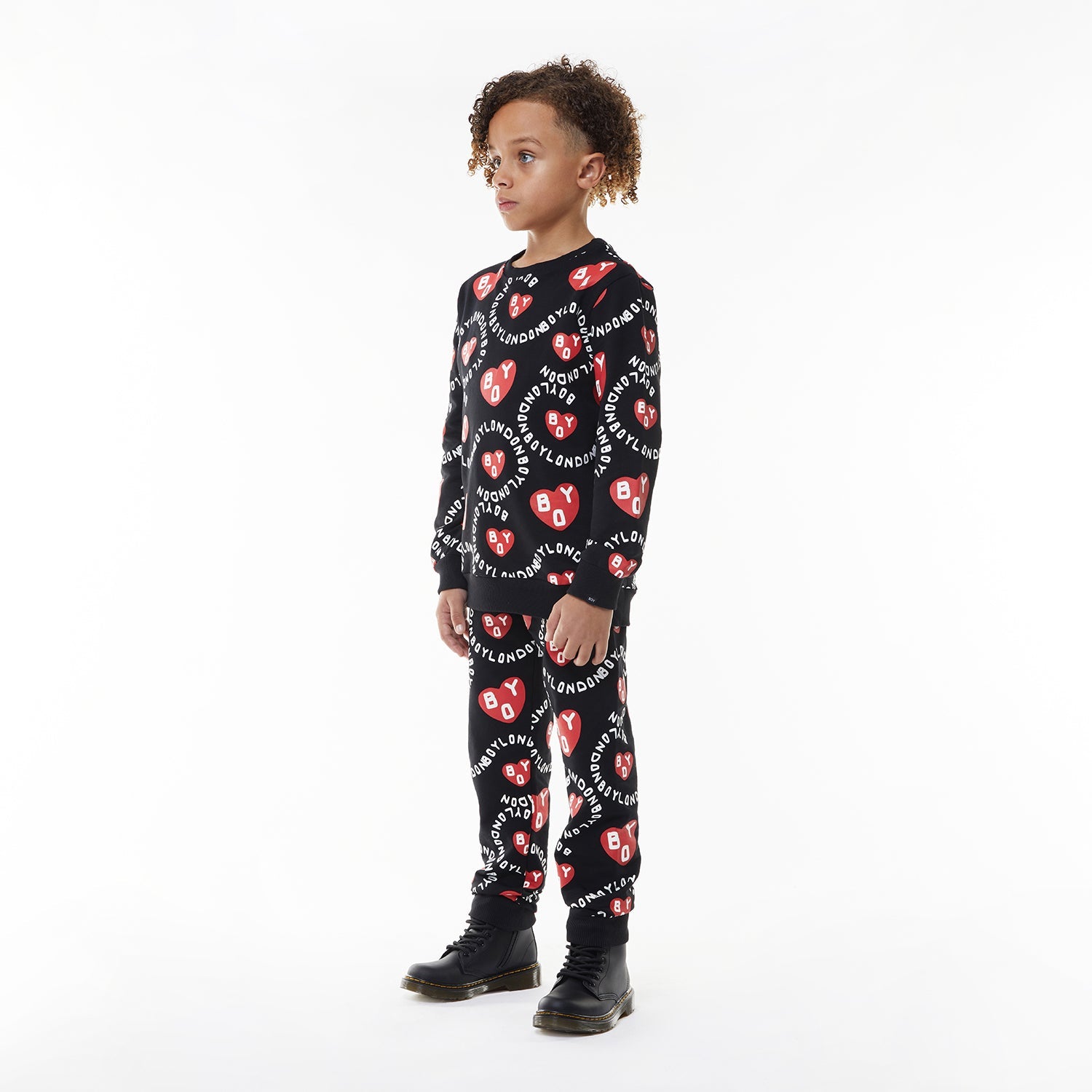 Boys' Heart Print Jogger Pants for Kids - Soft & Comfortable Running Sweatpants for Playdates, School & Outdoor Activities