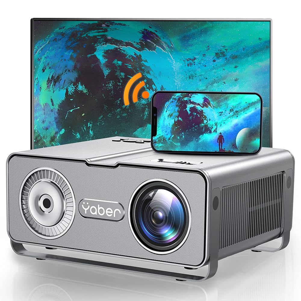 YABER U10 SE WiFi Bluetooth Projector - Native 1080P & 4K Support, 300