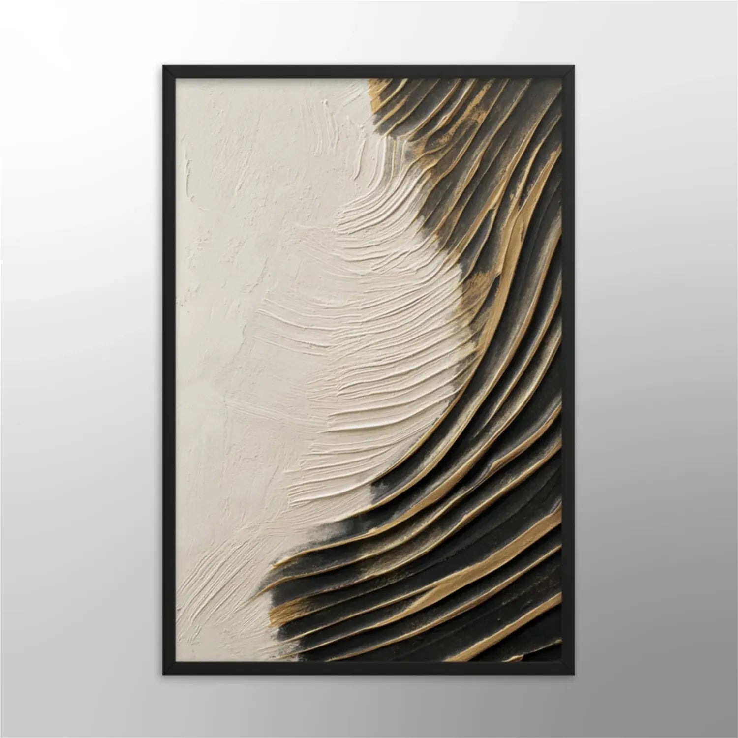 White Minimalist Textured Painting Canvas #MM298 - Premium Abstract Wall Art for Modern Home & Office Decor