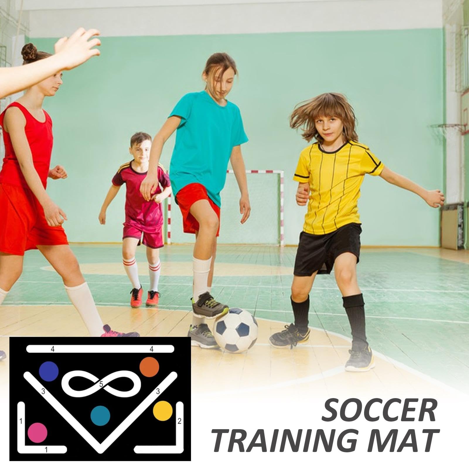 Football Training Mat - 60x90cm Non-Slip Soccer Practice Mat for Dribbling, Footwork & Ball Control | Perfect for Kids & Beginners | Indoor & Outdoor Use in Backyard, Gym or Training Field