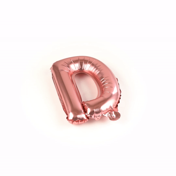 Balloonify Rose Gold Mylar Letter D Balloon - 16 Inch Large Foil Alphabet Balloon for Birthday Party Decorations, Wedding, Anniversary, Baby Shower & Special Events (1 Count Box)