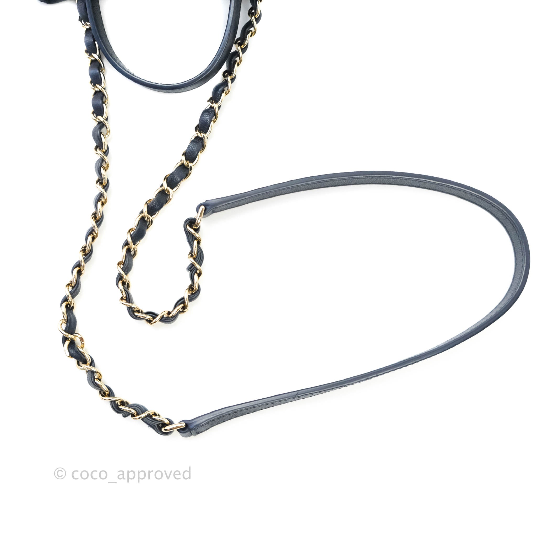 Chanel Caviar Quilted Rolled Up Bucket Drawstring Bag Navy Gold Hardware - Luxury Designer Handbag for Women, Perfect for Everyday Use, Travel & Special Occasions