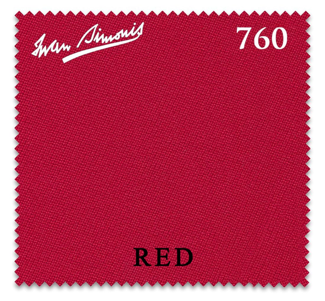 Simonis 760 Pool Billiard Table Cloth - Premium Tournament-Grade Felt (Red, 7ft) for Professional & Home Game Rooms | Official Authorized Dealer | Perfect for Pool Halls, Bars & Rec Rooms