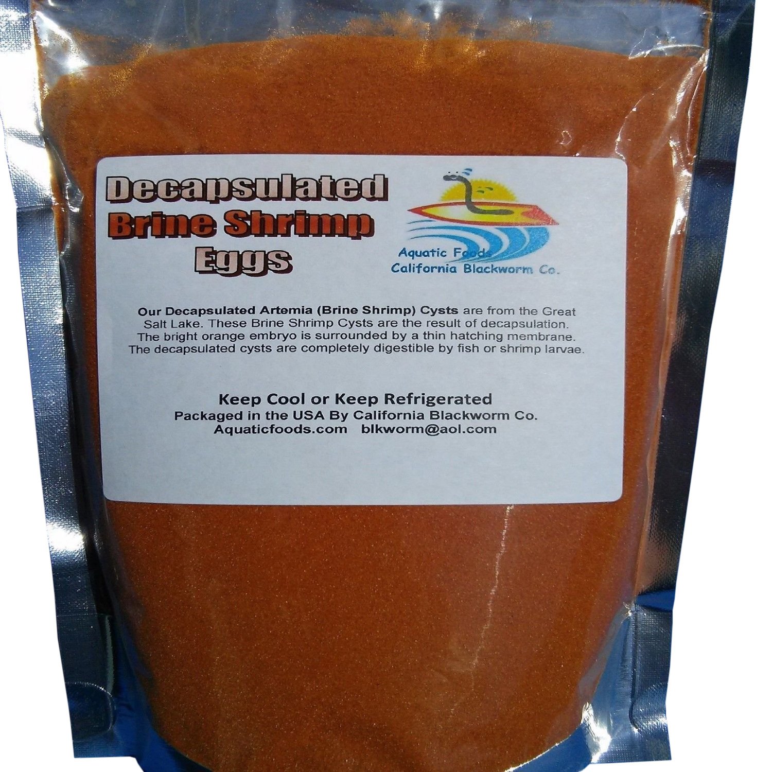 Aquatic Foods Inc. AFB Decapsulated Brine Shrimp Eggs 5-lbs - Premium Fish Food for Saltwater Corals, Fry, Baby Fish & Marine Life | Ideal for Aquarium, Reef Tank & Hatchery Feeding