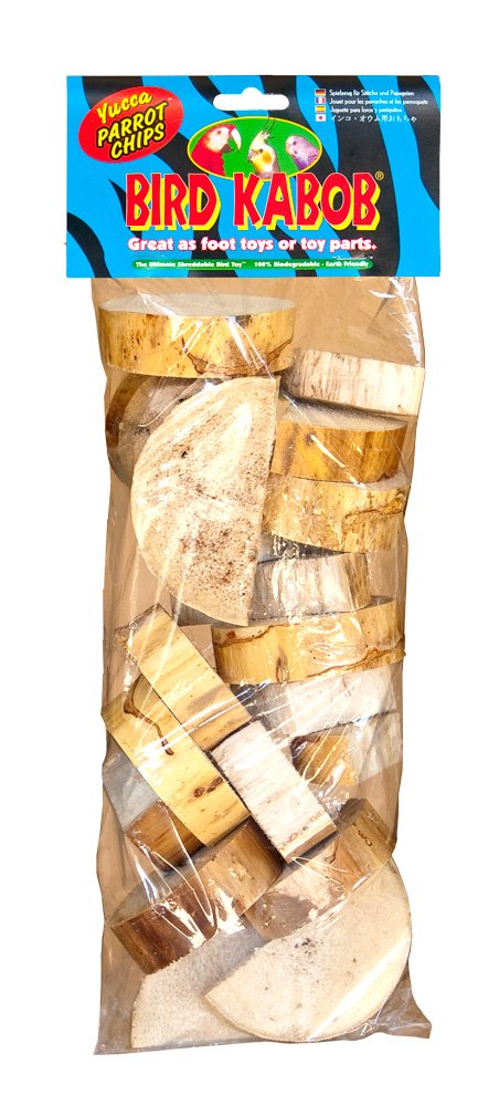 Premium Yucca Parrot Chips - Natural Bird Treats for Parrots, Cockatiels & Conures | Healthy Snack for Training & Foraging Fun