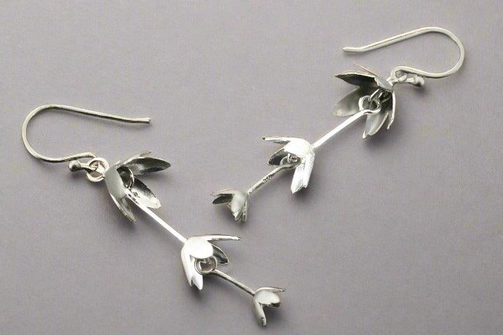 Chain of Love Drop Earrings in Silver & Oxidized Finish - Perfect for Weddings, Date Nights, and Special Occasions