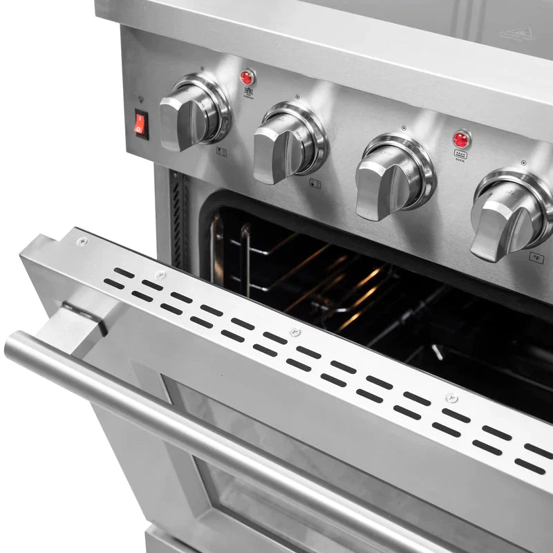 FORNO Galiano 30 Inch Electric Range with Convection Oven - Stainless Steel Built-in Stove FFSEL6083 30 - Perfect for Modern Kitchens & Home Cooking