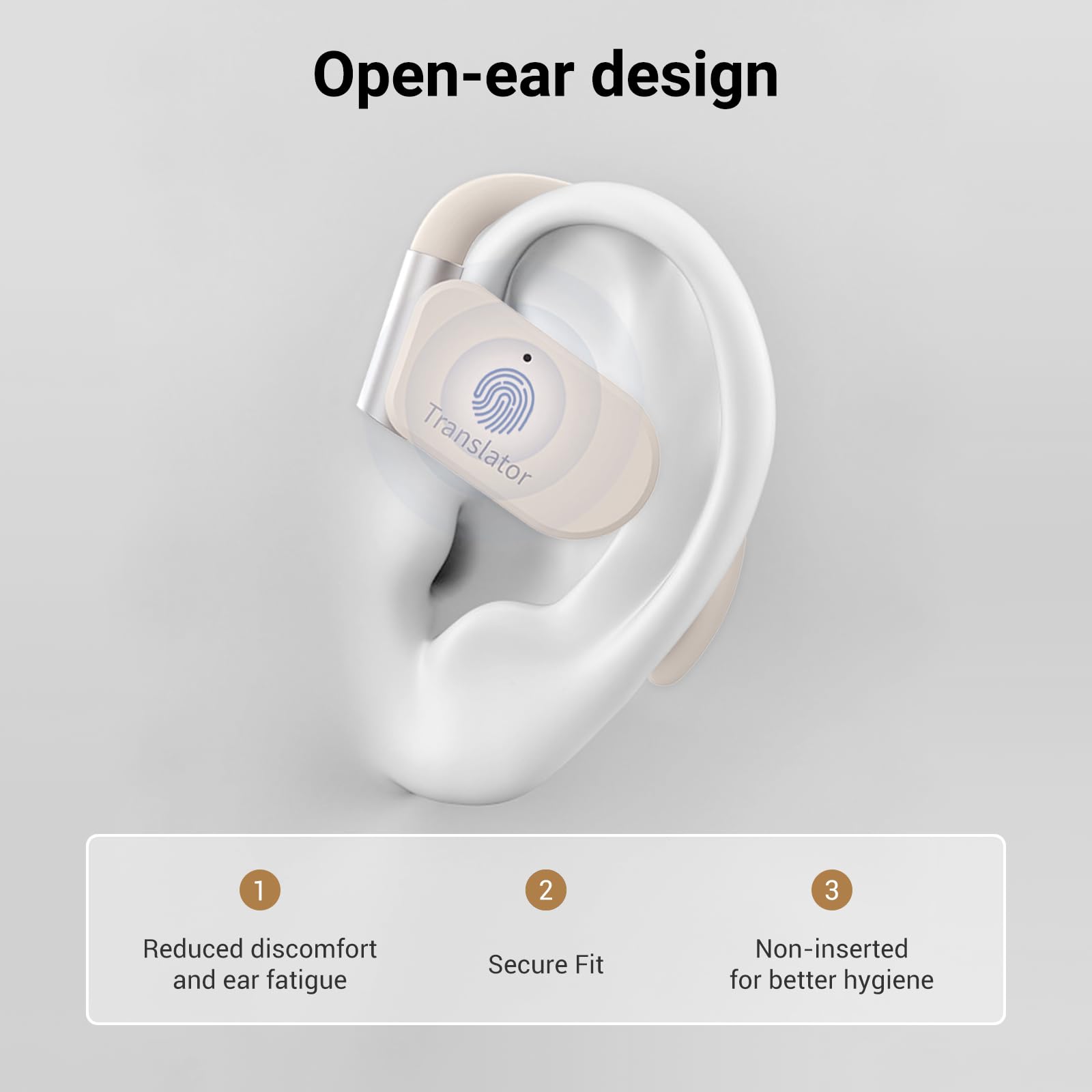 M9 AI Translator Earbuds - 144 Languages, Open-Ear Design for Travel & Business