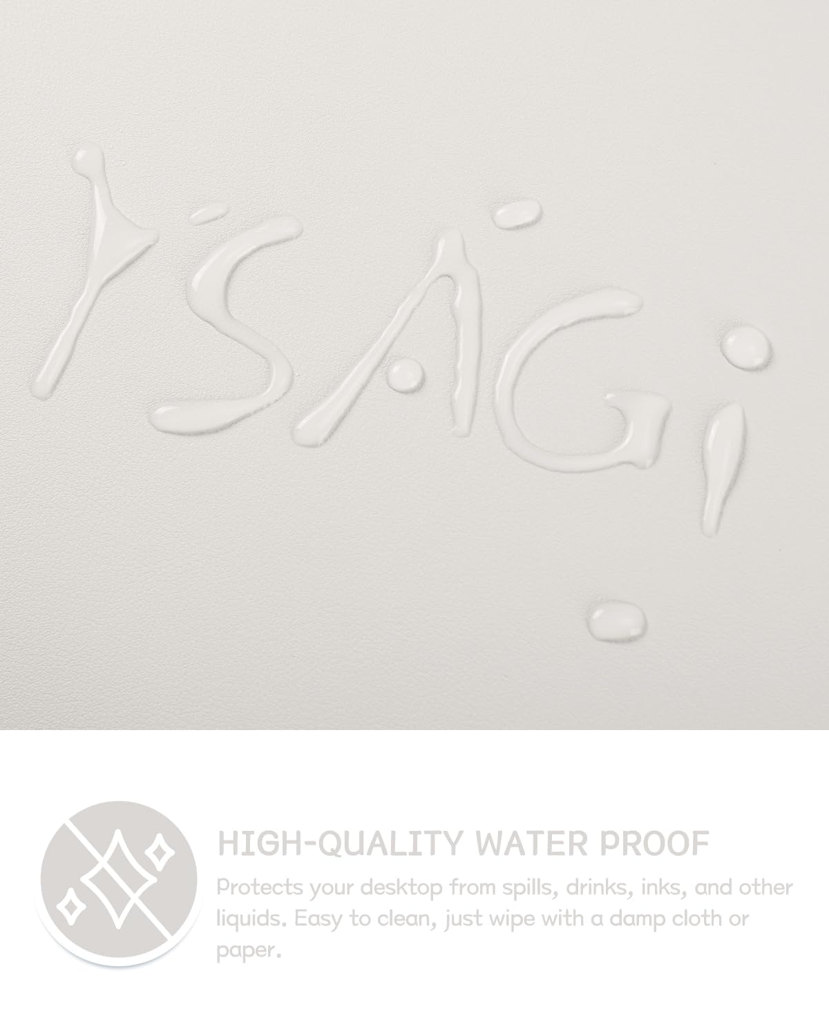 Non-Slip Waterproof PVC Leather Desk Pad - Ultra Thin Large Mouse Pad & Laptop Writing Mat for Office & Home - Easy Clean Table Protector (31.5