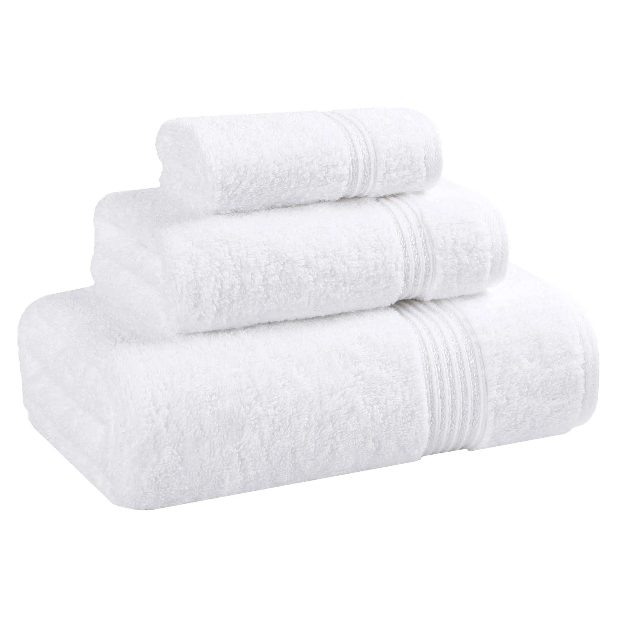 Premium Egyptian Cotton Plush 3-Piece Luxury Bath Towel Set - Ultra Absorbent & Soft for Spa, Bathroom & Hotel Use