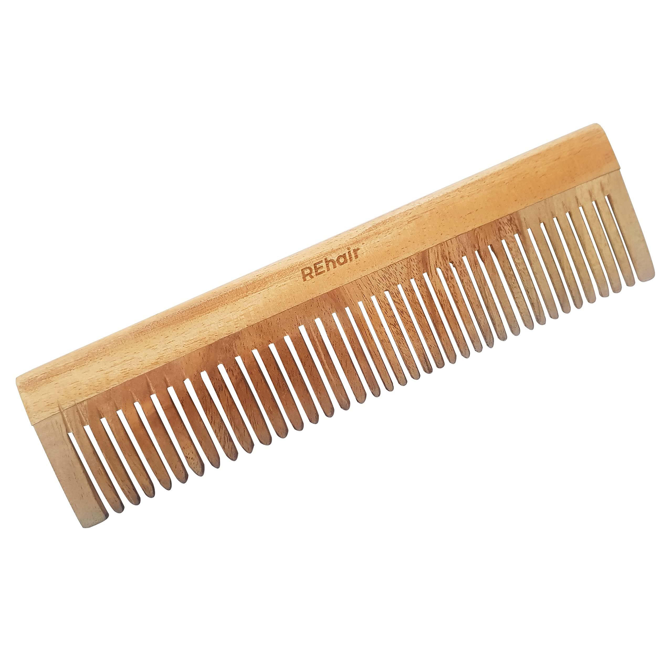 Natural Handmade Neem Wood Comb for Women & Men - Medium Size Hairbrush for Healthy Scalp & Shiny Hair | Perfect for Daily Hair Care & Ayurvedic Hair Treatment