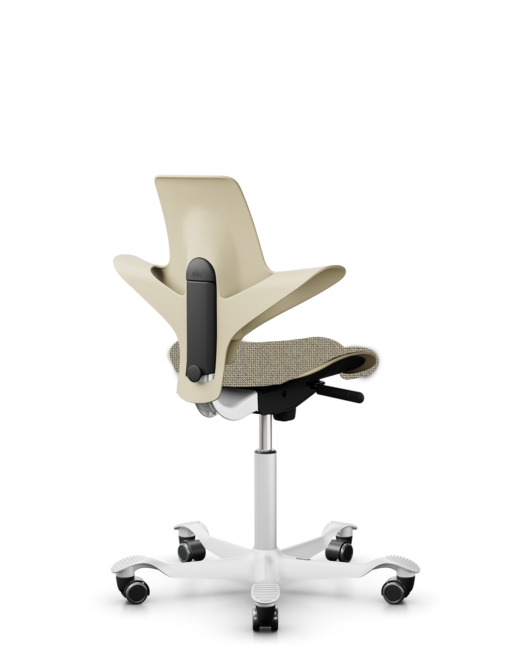 HÅG Capisco Puls 8020 Ergonomic Office Chair - Sand CURA Fabric - Adjustable Height & Tilt for Home & Workspace Comfort