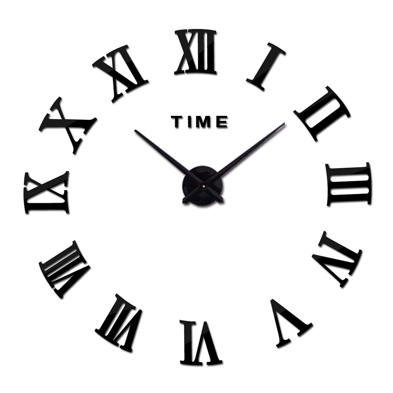 3D Acrylic Mirror Wall Clock - DIY Quartz Watch Modern Home Decor for Living Room, Bedroom, Office - Black 47 Inch Silent Non-Ticking Wall Clock - Perfect for Home, Office & Gift Giving