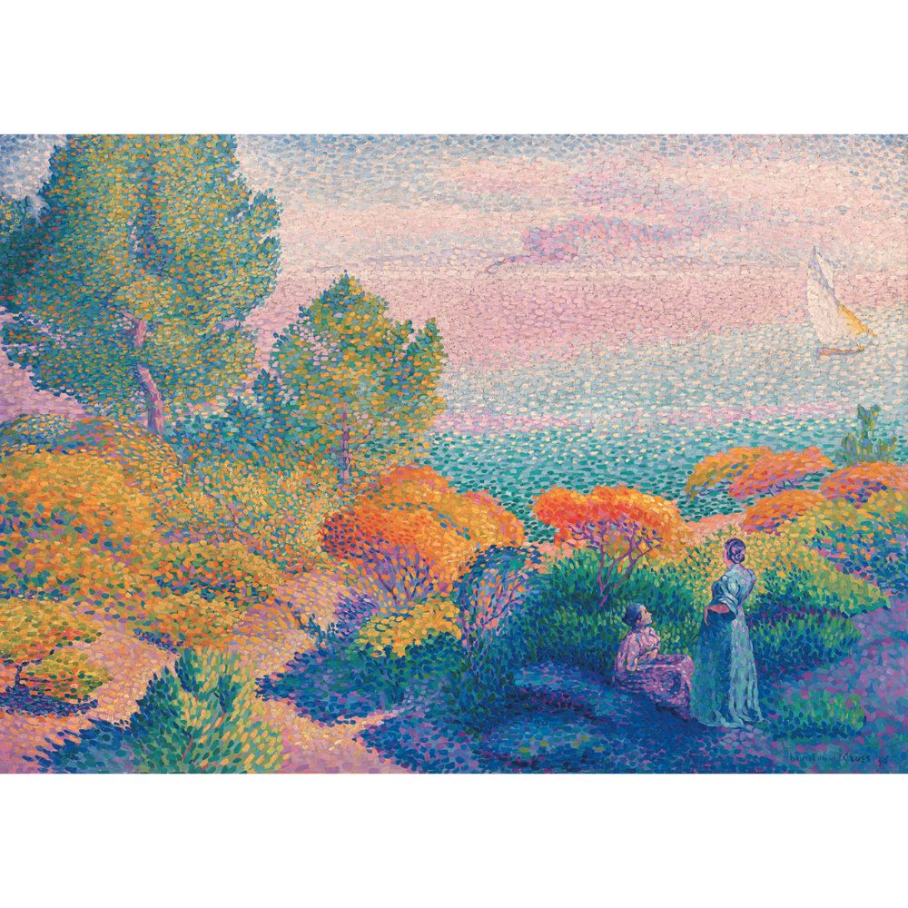 Calypto 1000 Piece Jigsaw Puzzle - Two Women by the Shore Artwork - Challenging Adult Puzzle for Home Decor & Relaxation
