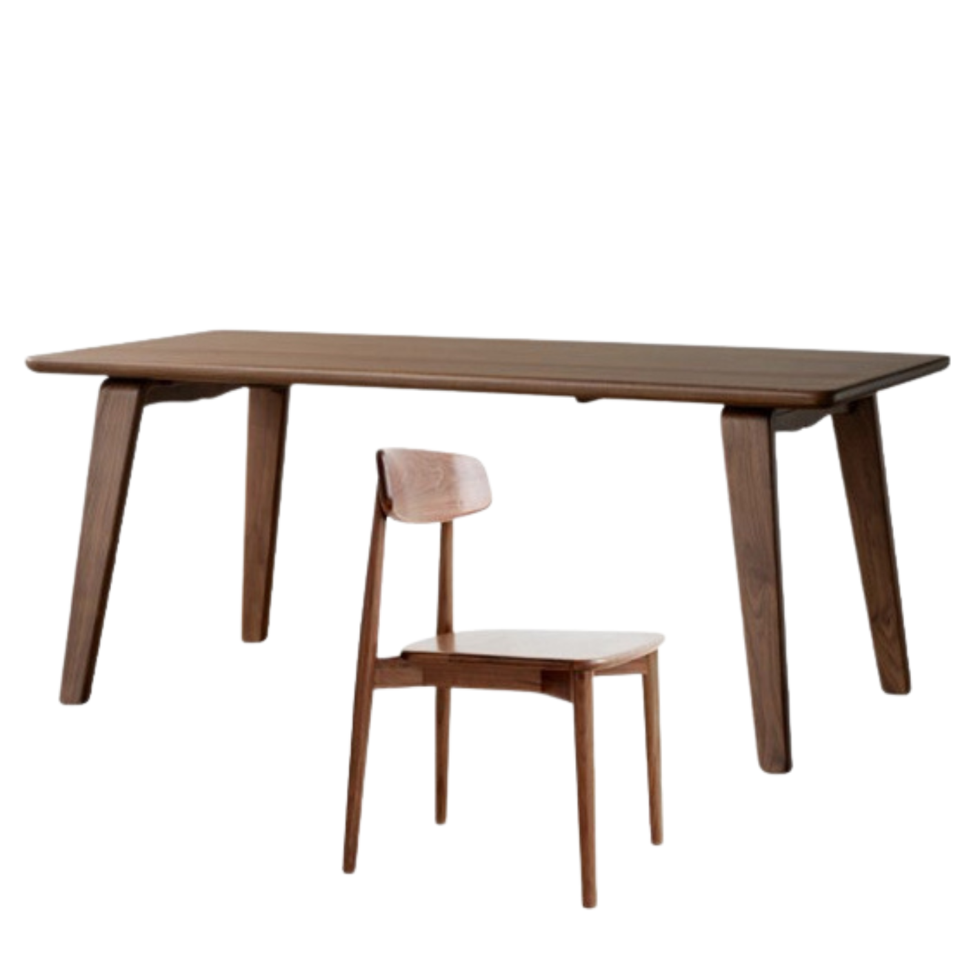 Premium Black Walnut and Ash Wood Large Dining Table - 8 Seater Long Farmhouse Table for Dining Room, Kitchen, and Entertaining