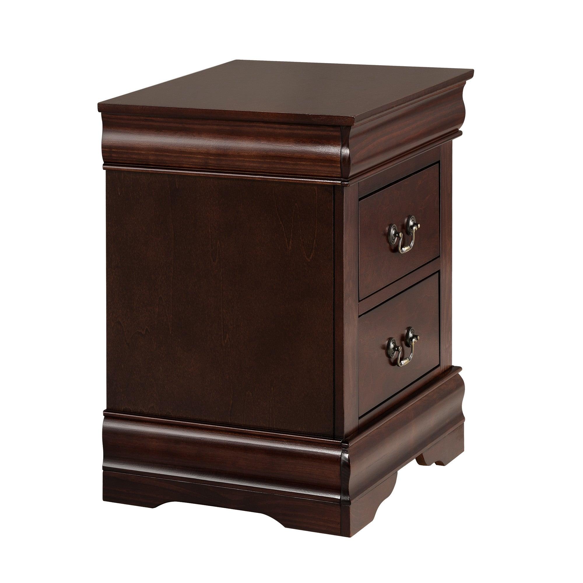 Louis Philippe Night Stand by Furniture of America - Elegant Bedside Table for Bedroom Decor, Storage & Organization