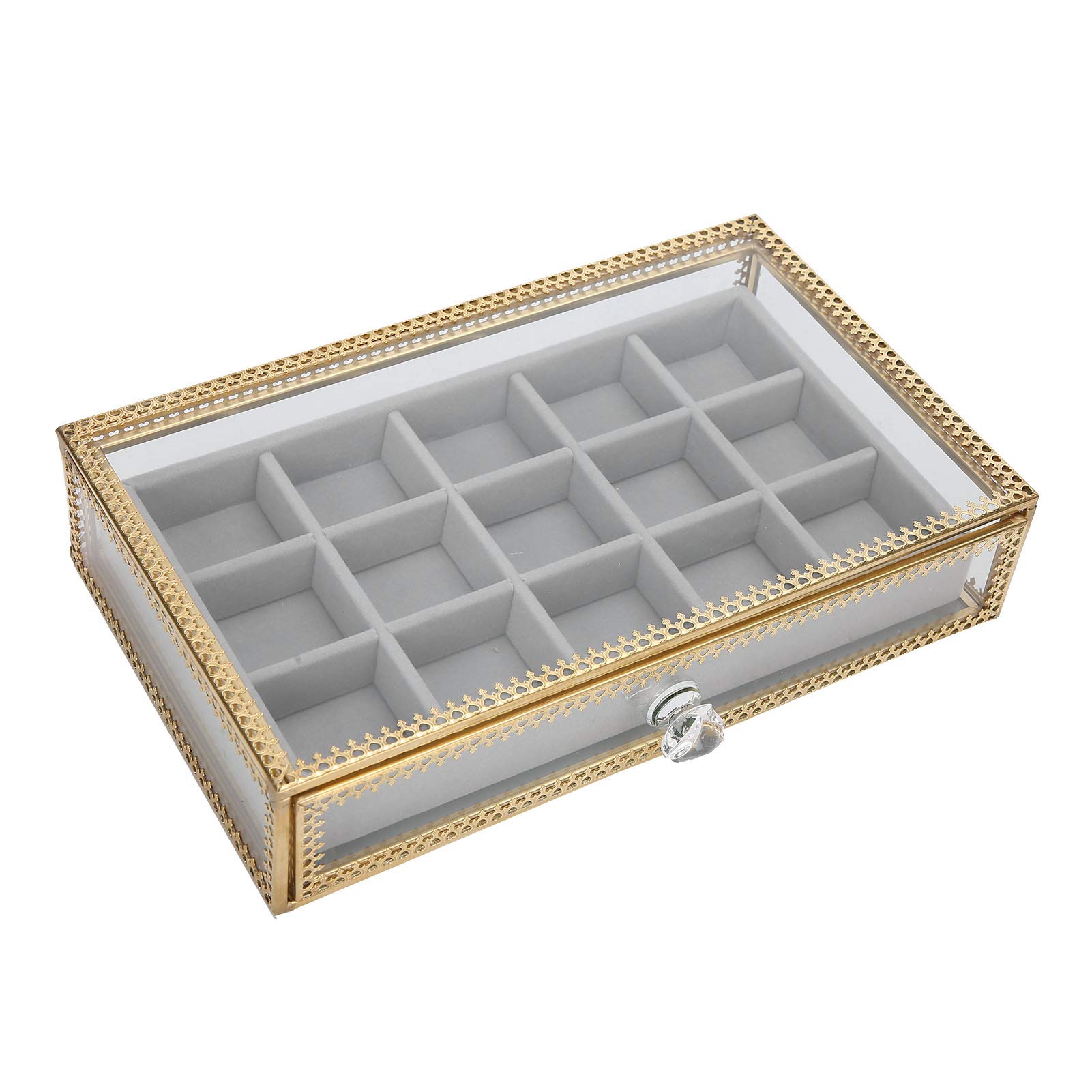 01 Nail Art Tips Storage Box - Nail Decoration Organizer with Multiple Compartments for Nail Tools, Jewelry, Rings & Bracelets - Perfect Gift for Girlfriend, Wife or Mother - Great for Salon, Home & Travel Use