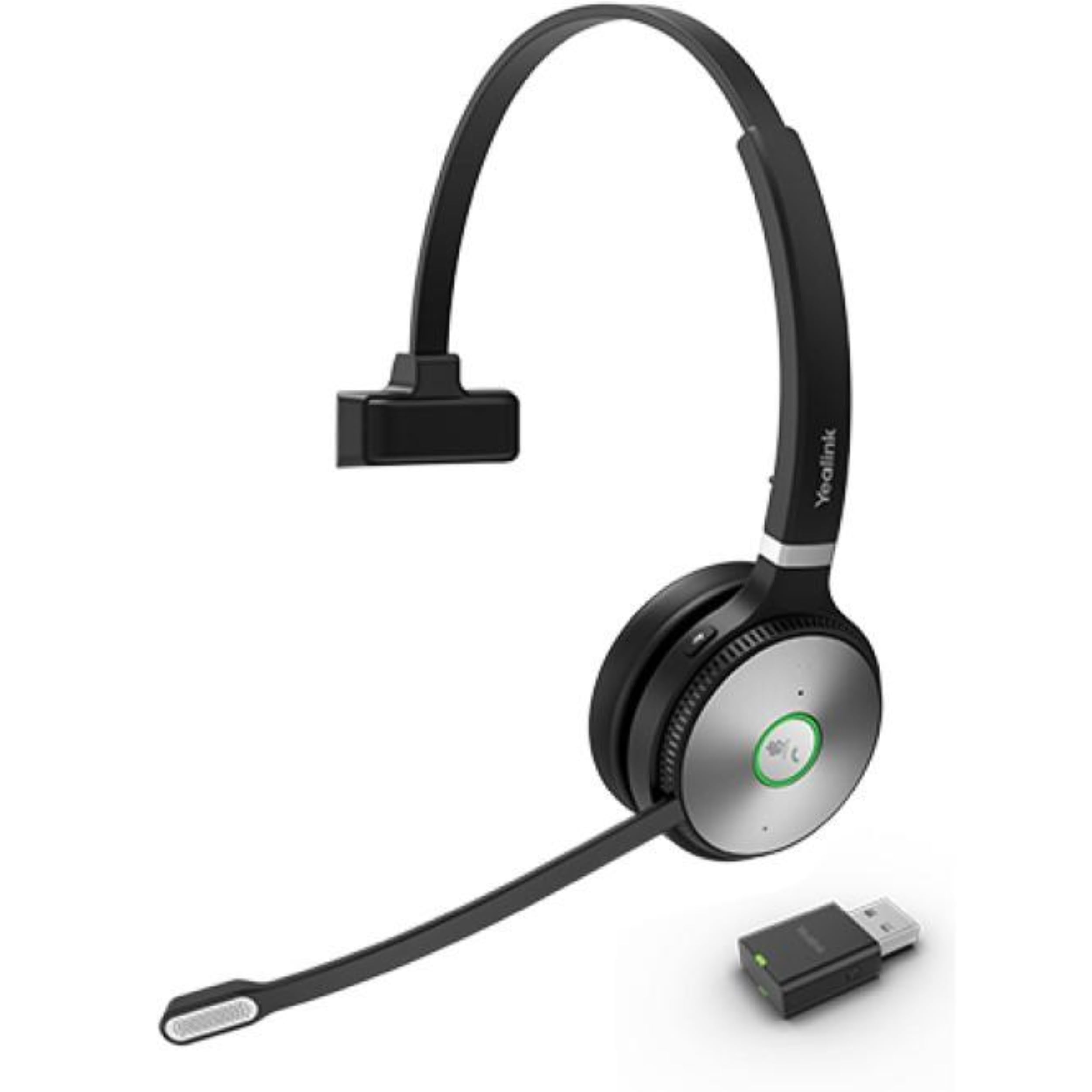 Yealink WH62 Wireless DECT Headset for Microsoft Teams - Mono Portable Headphone with Noise Cancellation for Office, Call Center & Remote Work