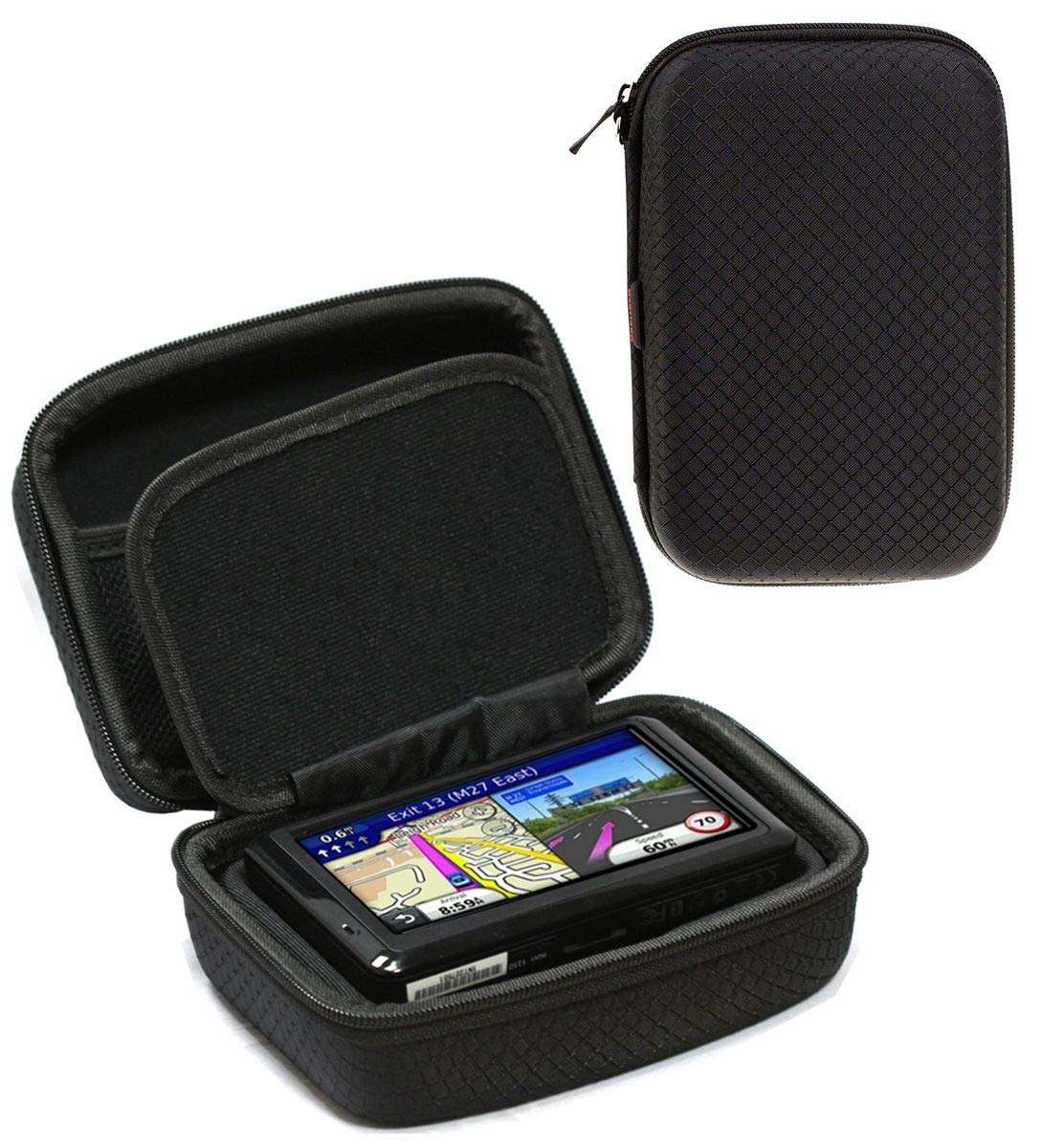 Navitech Black Hard Carry Case for Garmin Drive 50 USA LM GPS Navigation System - Durable Travel Protection for Road Trips & Outdoor Adventures