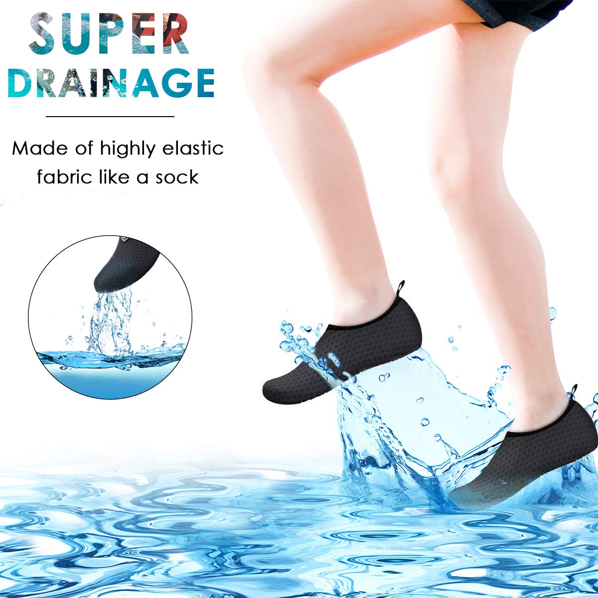 **Quick-Dry Water Shoes for Women & Men - Lightweight Aqua Socks for Swimming, Beach, Surfing, Yoga & Outdoor Activities - Perfect for Pool, Gym & Travel**