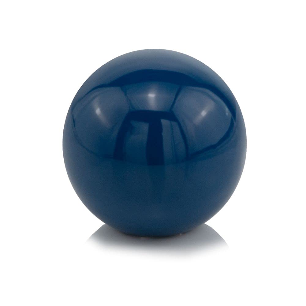 Modern Decorative Aluminum Bola Blue Sphere - 4 Inch Filler Orbs for Centerpiece Bowls, Tabletop & Wall Decor | Perfect for Home Office, Living Room & Modern Interior Design