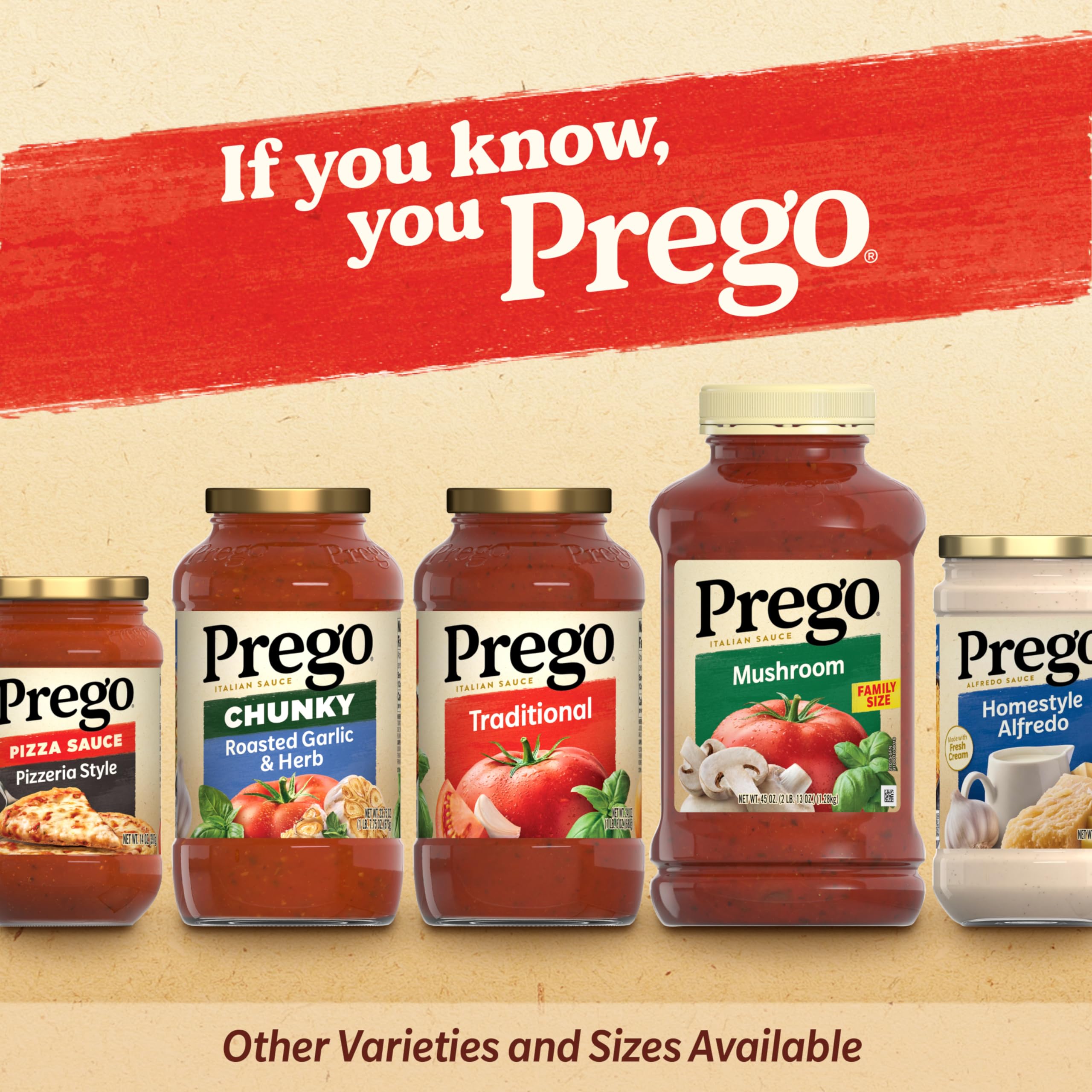 Prego Plant Protein Traditional Pasta Sauce - Vegan, Gluten-Free, 24 Oz Jar (Pack of 6) | High-Protein Meatless Pasta Topping for Italian Dishes, Lasagna & Healthy Family Meals