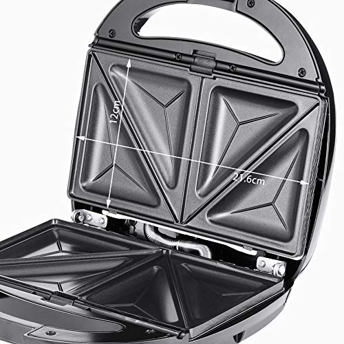 MONZANA® 3-in-1 XL Electric Contact Grill - 800W Non-Stick Surface with Safety Lock, Sandwich Maker, Waffle Iron & Panini Press - Perfect for Breakfast, BBQ Parties & Family Gatherings