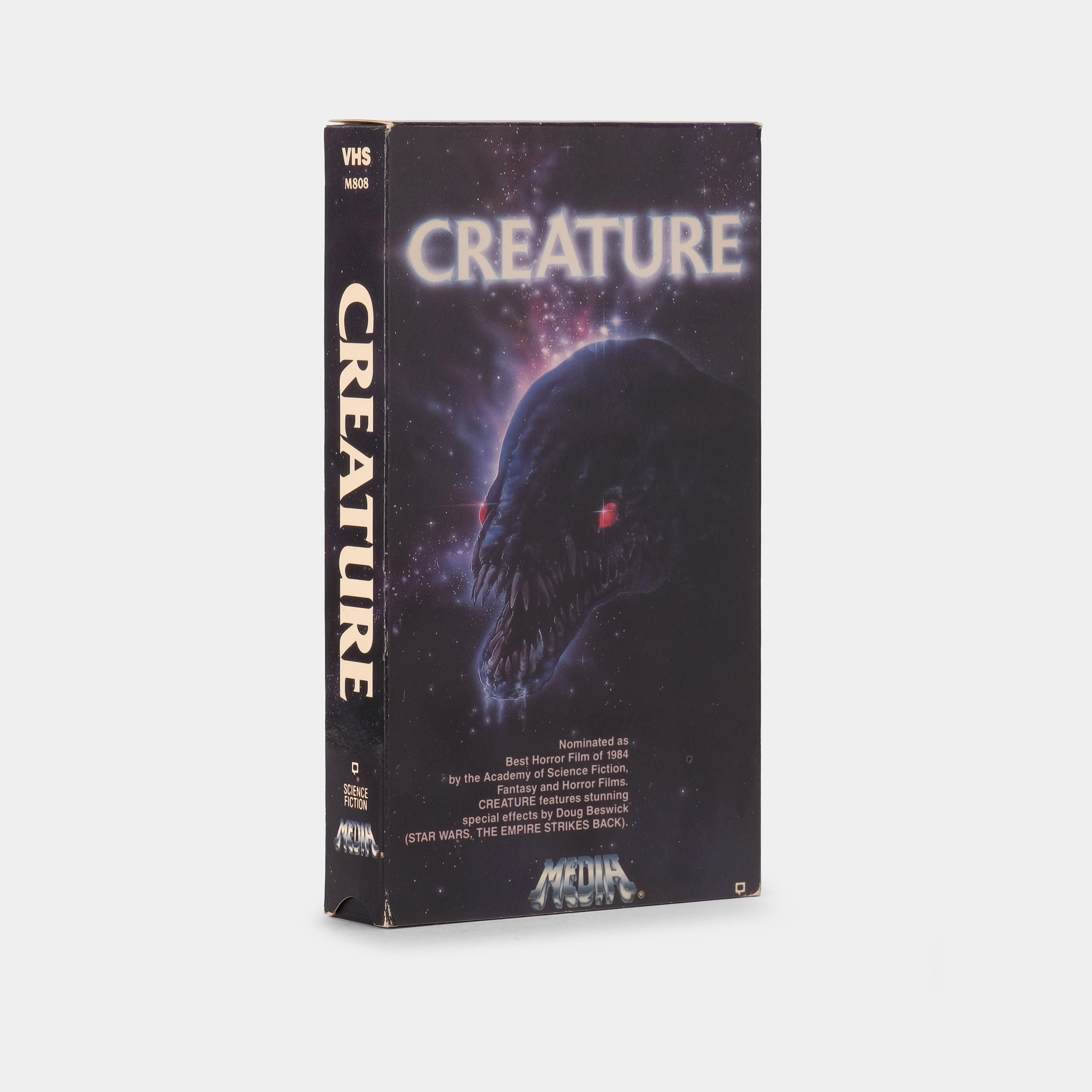 Vintage Creature VHS Tape - Classic Horror Movie Collectible for Home Theater & Halloween Decor