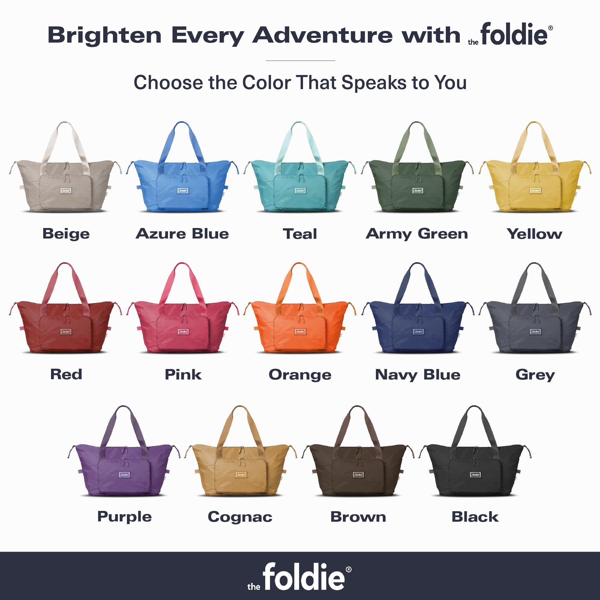 Foldable Travel Tote Bag for Women - Lightweight Weekender Bag with Pockets | Perfect for Airplane Carry-on, Beach Trips & Gym Essentials | The Foldie®