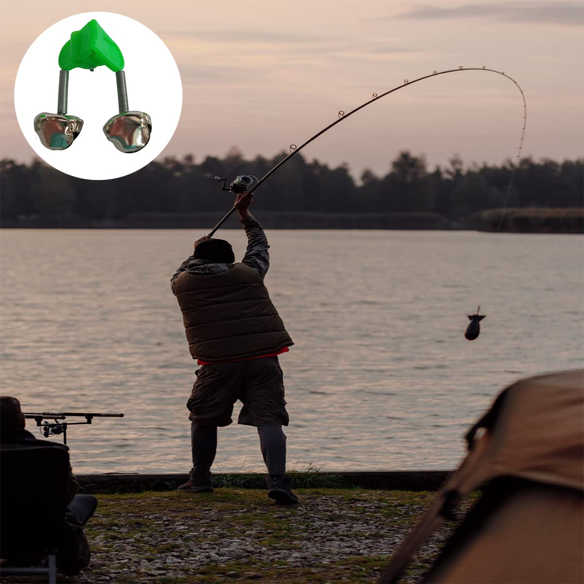 20 Pcs Plastic Fishing Rod Alarm Bells with Clips - Loud & Durable Fishing Bells for Saltwater & Freshwater Rods - Perfect for Night Fishing & Ice Fishing Accessories