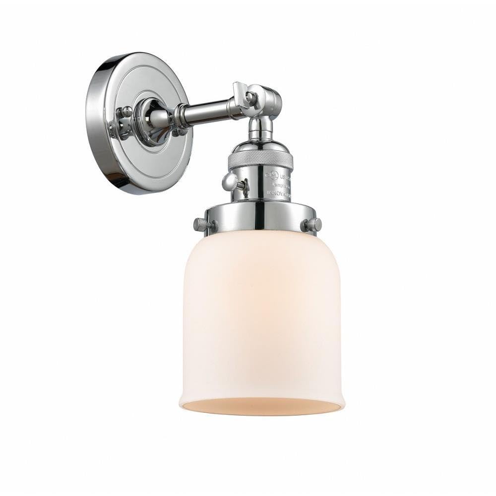 Innovations 203SW-PC-G51 Wall Sconce Light Fixture - 1 Light Polished Chrome Finish with High/Low/Off Switch - Perfect for Bedroom, Hallway, or Entryway Lighting