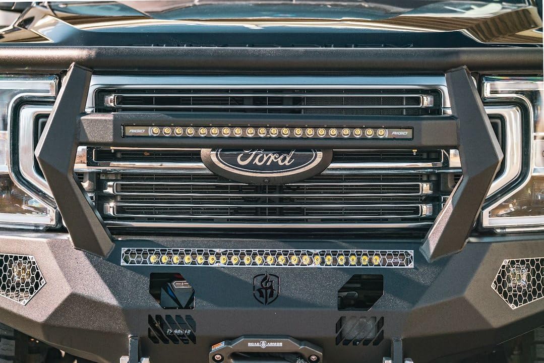 Road Armor 2202XFPRB Heavy-Duty Front Bumper for GMC Sierra 3500 HD | Off-Road Protection & Truck Enhancement | Perfect for Towing, Hauling & Rugged Terrain