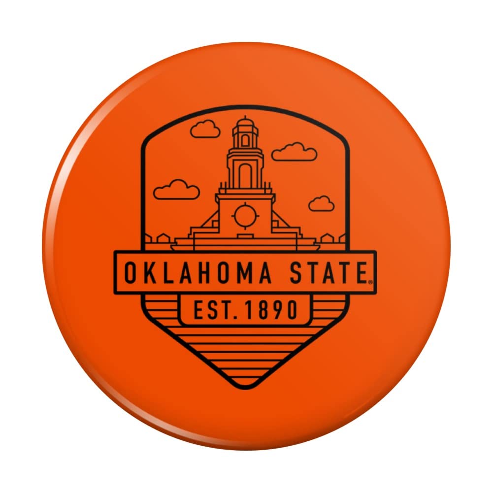 Oklahoma State University Cowboy Pride Badge - Kitchen & Refrigerator Magnet for Fans, Dorm Decor, Office Locker Accessory - Perfect for Game Day, College Pride & Home Decor