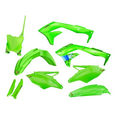 Cycra Powerflow Complete Body Kit Flo Green for Kawasaki KX450F 2016-2017 - High-Performance Dirt Bike Protection for Off-Road Racing & Trail Riding