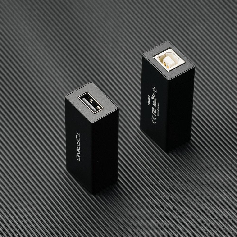 TOPPING HS01 USB 2.0 High Speed Audio Isolator - Eliminate Noise & Ground Loops for Clean Audio - Perfect for Home Studios, Podcasting & Professional Recording