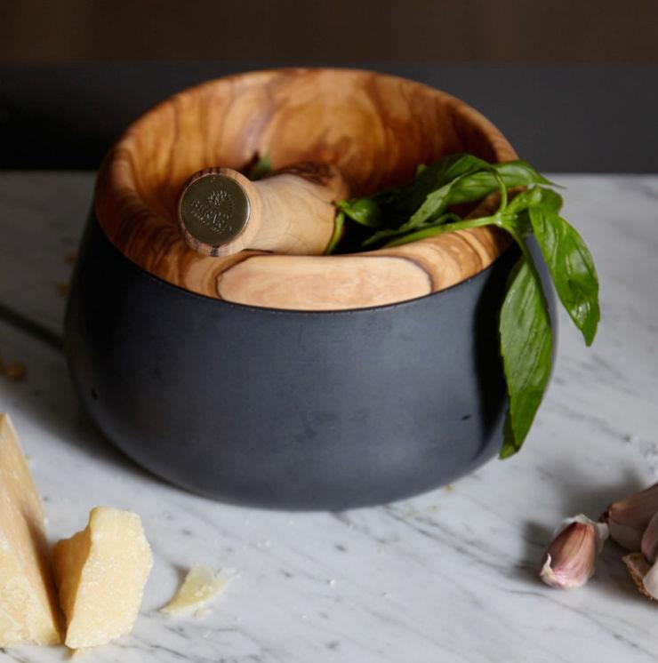 Premium Bérard Millenari Mortar and Pestle Set - Natural Stone Spice Grinder for Herbs, Seeds & Garlic - Perfect for Cooking, Baking & Crafting DIY Spice Blends