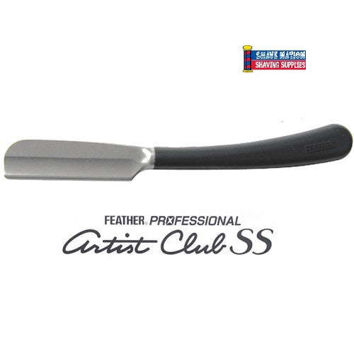 Feather Artist Club Japanese Straight Razor - Professional Barber Shaving Knife for Men - Black Handle - Perfect for Home Grooming & Salon Use