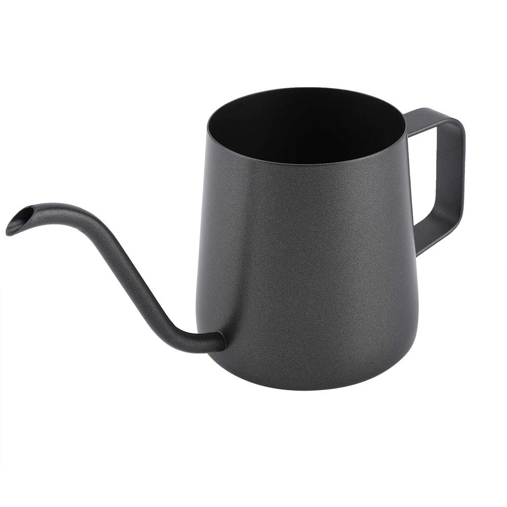 Premium Fdit 350ml Stainless Steel Pour Over Coffee Maker - Drip Coffee & Tea Brewer with Glass Carafe (Black) - Perfect for Home, Office & Camping Use