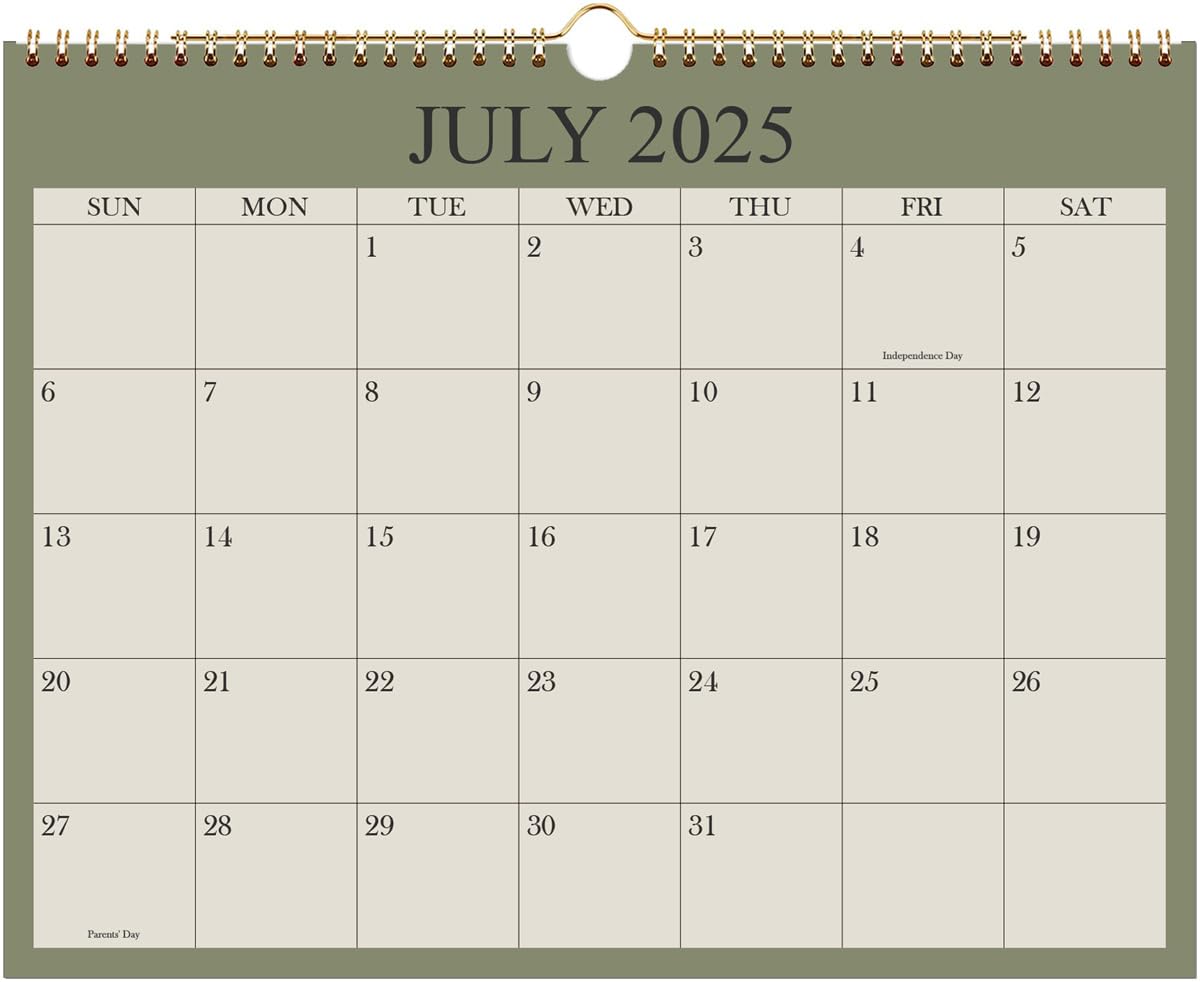 2025-2026 Wall Calendar | 18-Month Planner from July 2025 to December 2026 | Premium Thick Paper with Twin-Wire Binding & Hanging Hook | 8.5
