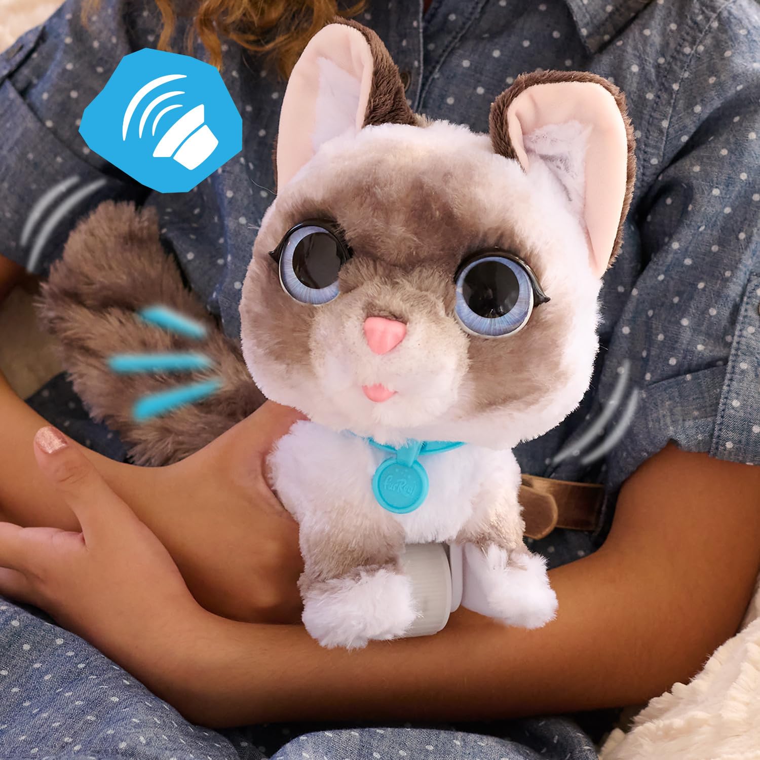 FurReal Wagalots Kitty - Interactive Plush Toy for Kids Ages 4+ | Soft Faux Fur Stuffed Animal | Perfect Gift for Birthday & Christmas | Fun Pretend Play Companion