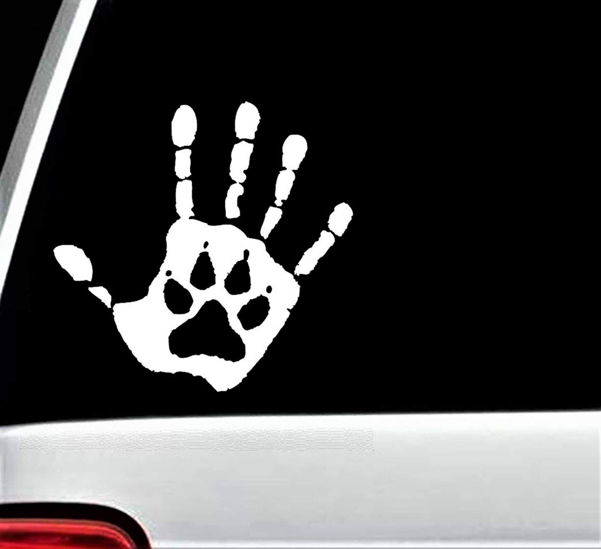Custom Hand Print Dog Paw Decal Sticker - B1112 for Pet Lovers, DIY Crafts, Scrapbooking & Home Decor