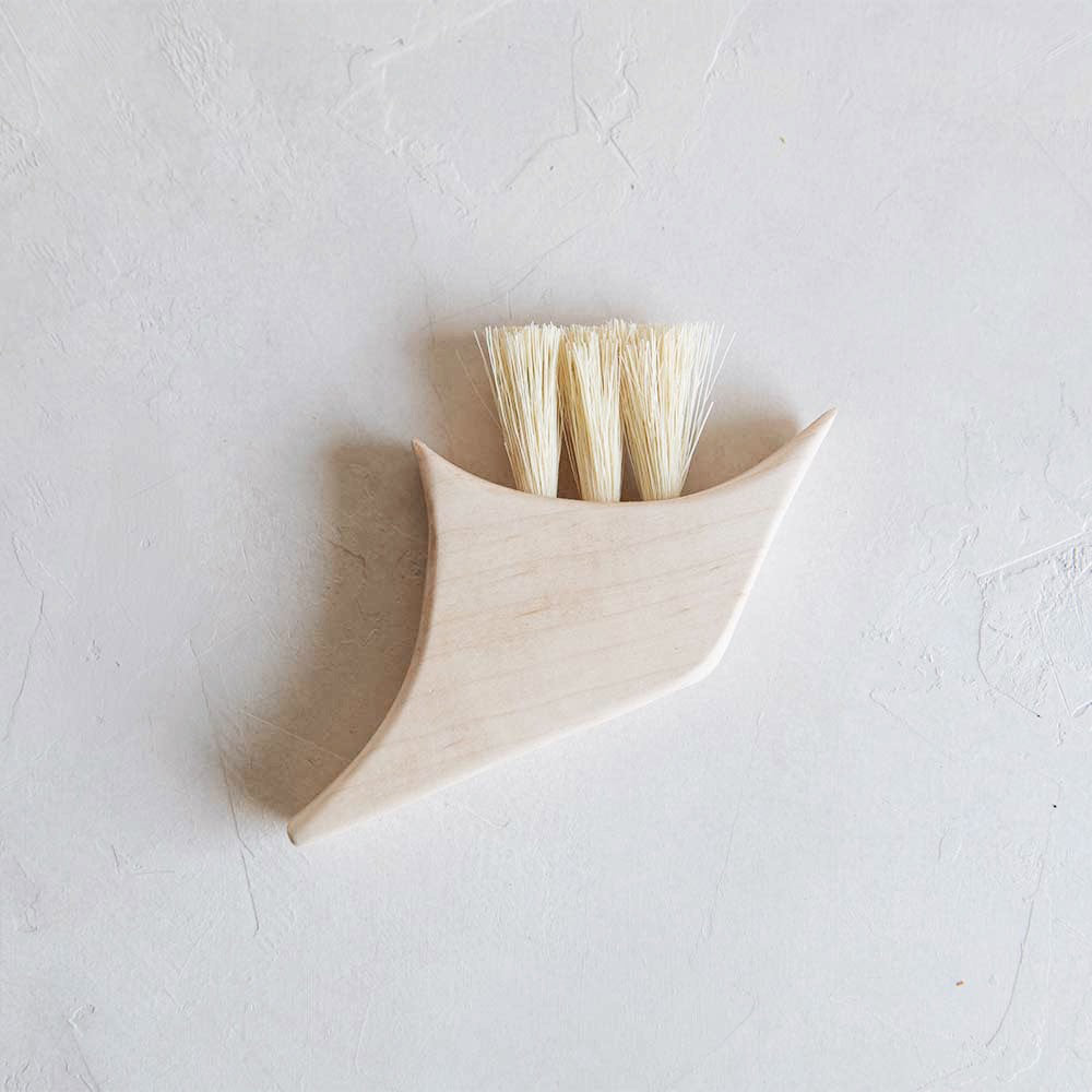 Premium Medium Wooden Counter Brush No. MT0972 - Natural Wood Handle for Kitchen, Bathroom & Office Cleaning - Ideal for Countertops, Sinks & Hard Surfaces