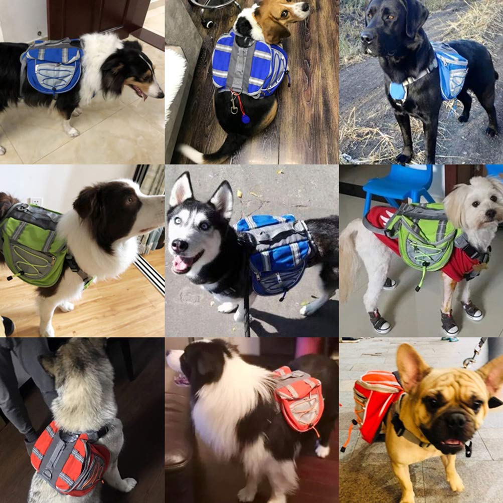 Large Dog Travel Backpack - Durable Dog Saddle Bag for Hiking, Camping & Outdoor Adventures | Pet Carrier Backpack with Adjustable Straps for Travel Trailers & Road Trips