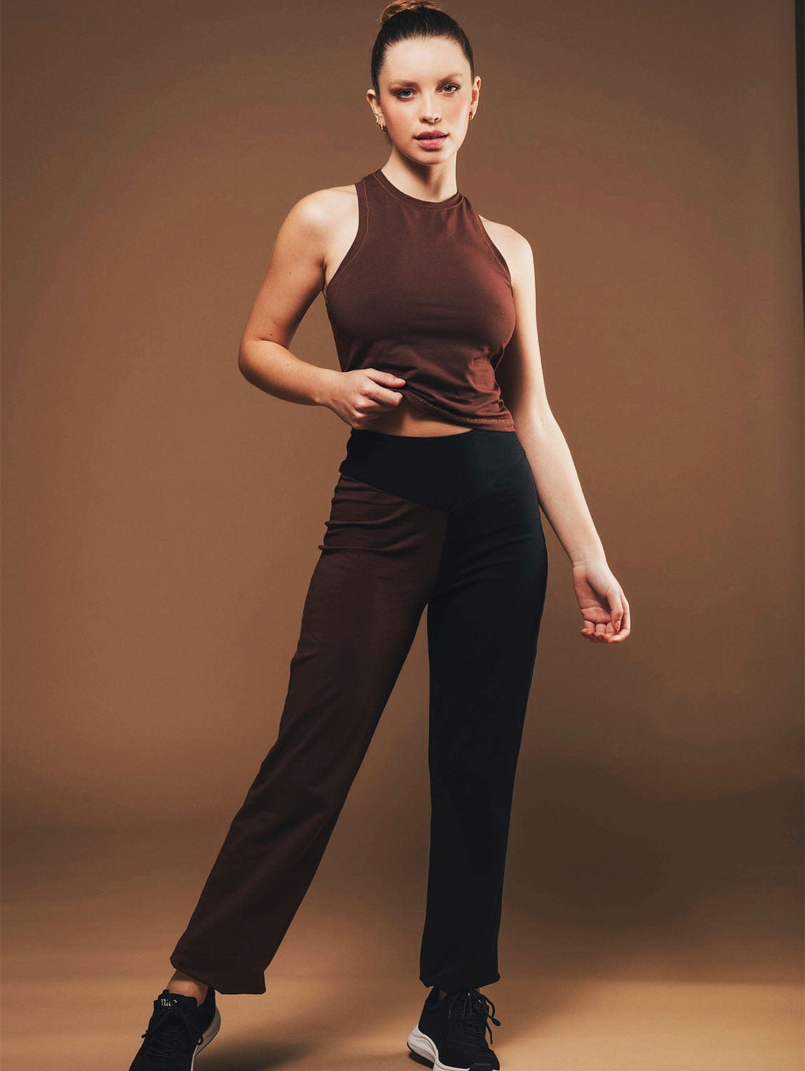 Women's Cotton Tank Top - Soft & Comfortable Casual Sleeveless Shirt in Brown | Perfect for Summer, Beach, Gym & Everyday Wear
