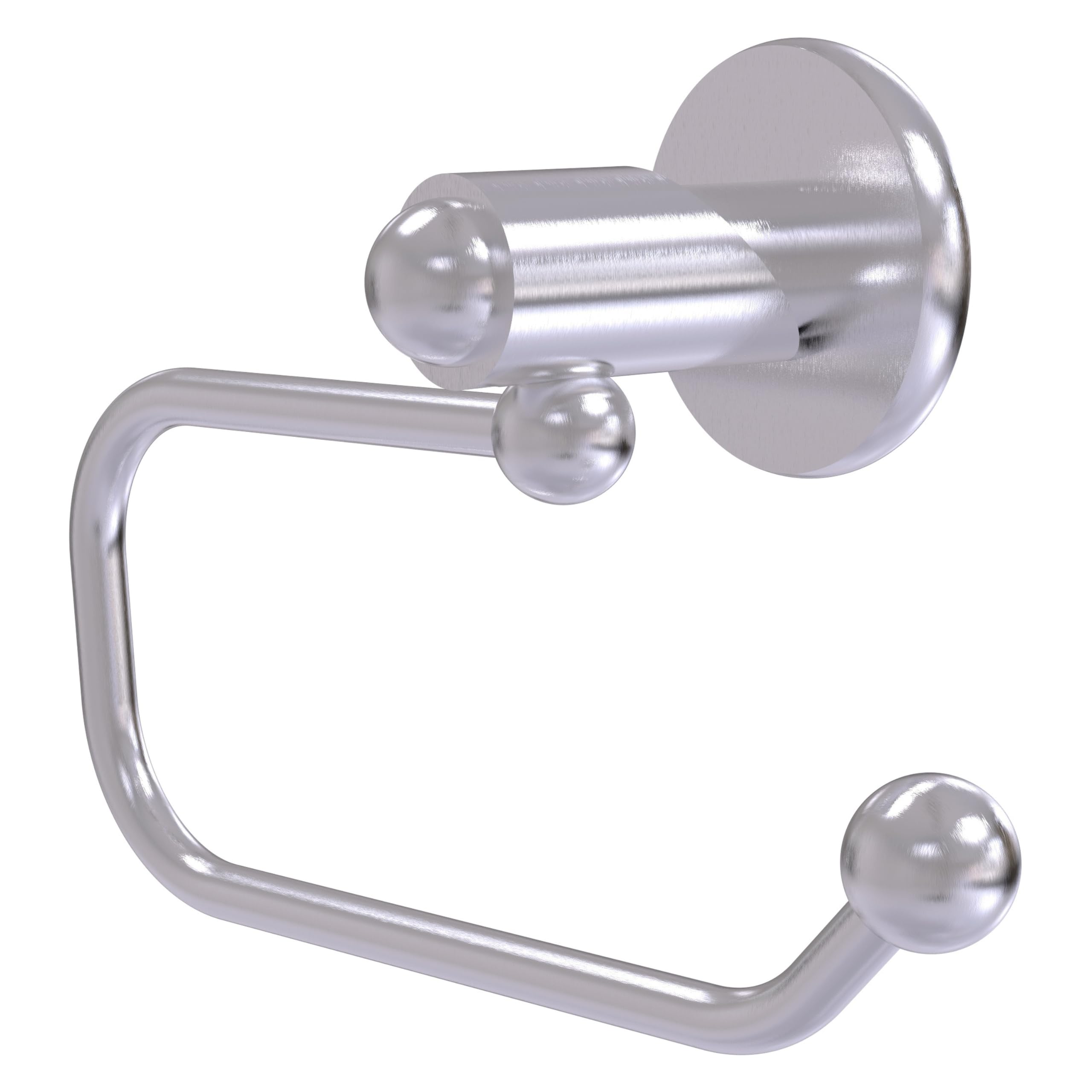 Allied Brass SH-24E-SCH Soho Collection European Style Toilet Paper Holder - Satin Chrome Finish | Modern Bathroom Tissue Dispenser for Home & Hotel Decor