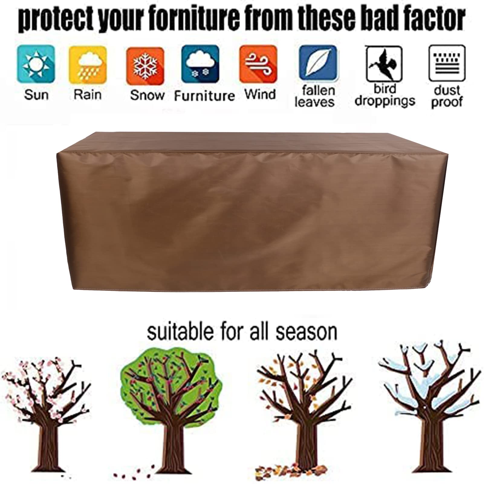 78x78x31 Inch Waterproof Windproof Rectangular Square Patio Furniture Set Cover - Heavy Duty 420D Oxford Fabric for Outdoor Table Protection - Perfect for Backyard, Deck, and Garden Use