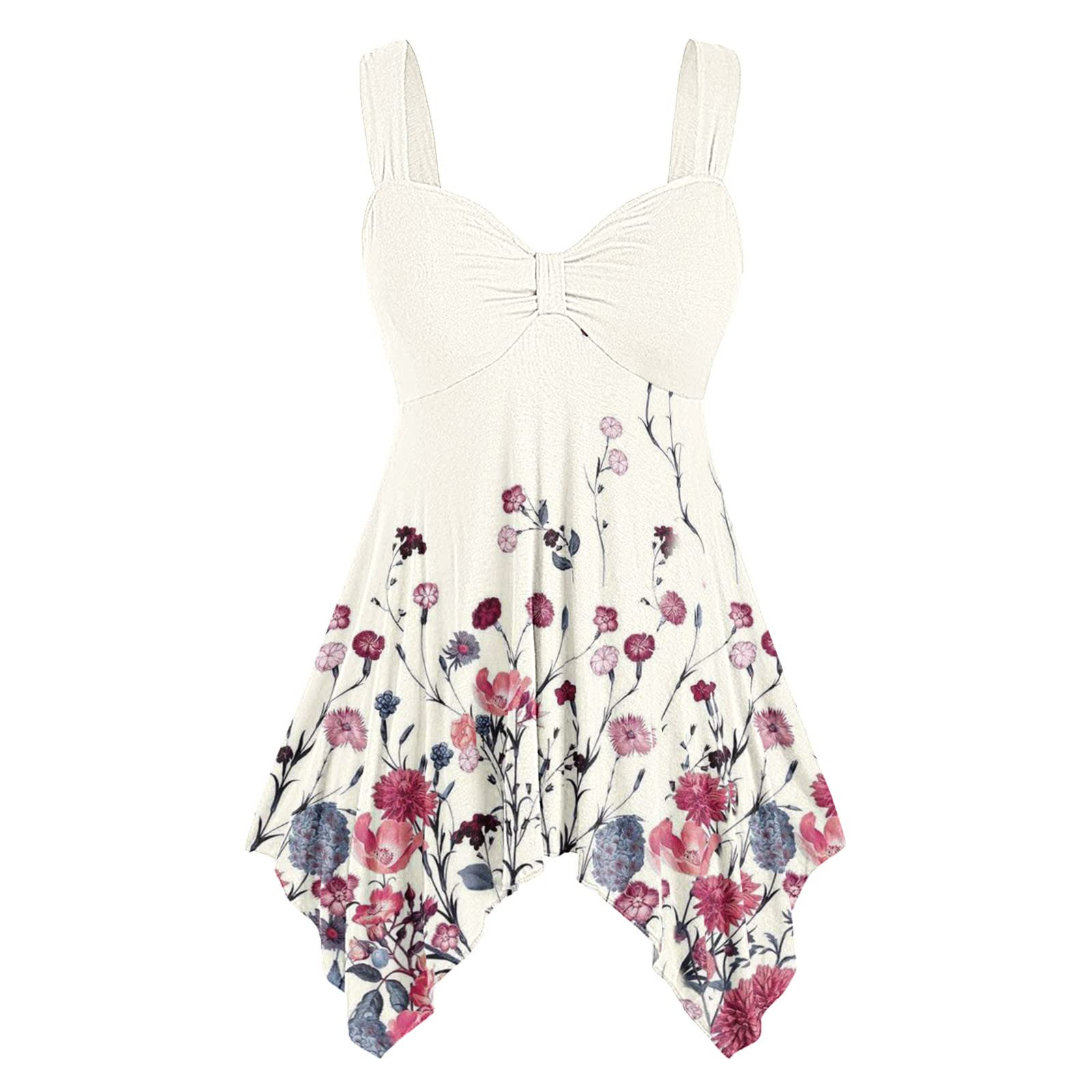 Women's Loose Fit V-Neck Tank Top - Workout & Summer Casual Wear